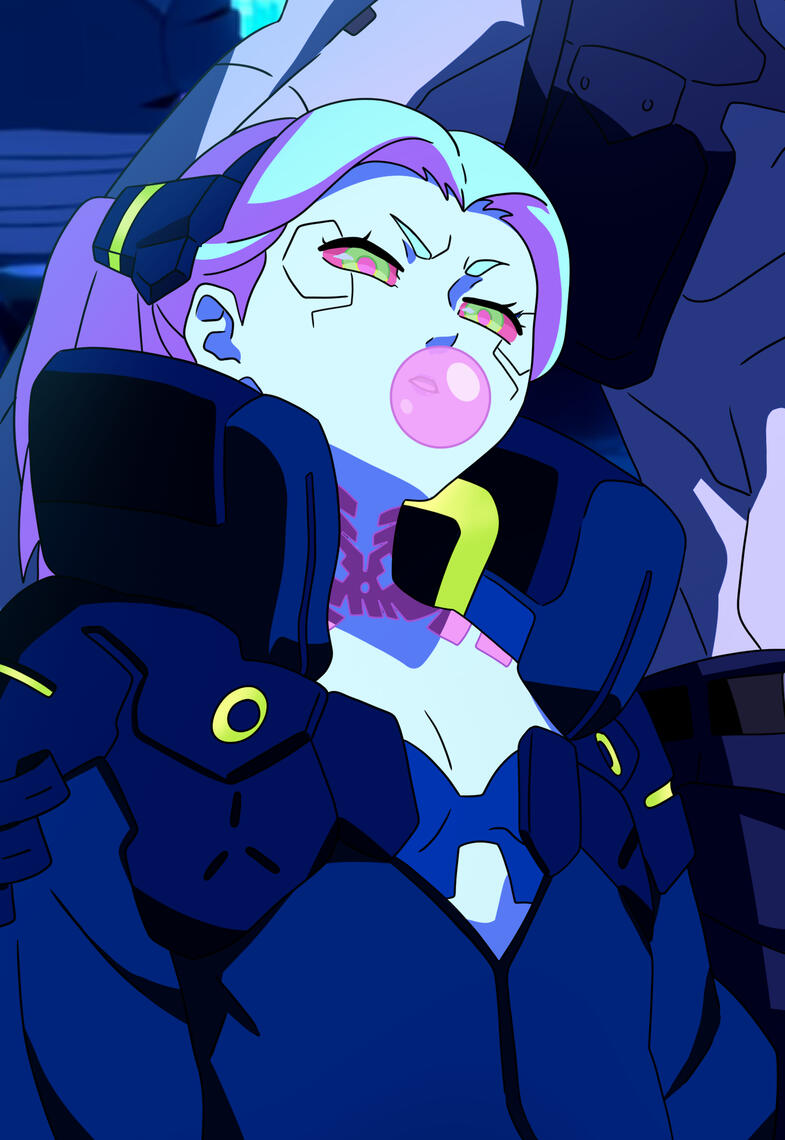 Fanart of Rebecca from Cyberpunk edgerunners